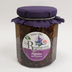Confiture de figues Récoltées en région Provence. Produite par l'établissement d'économie sociale et solidaire La roumanière.