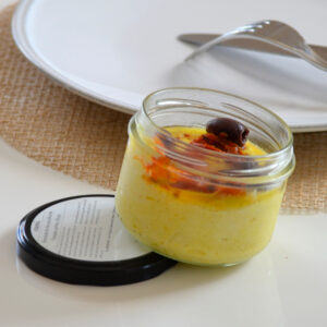 Brandade de morue safranée, tomates confites et olives 140g